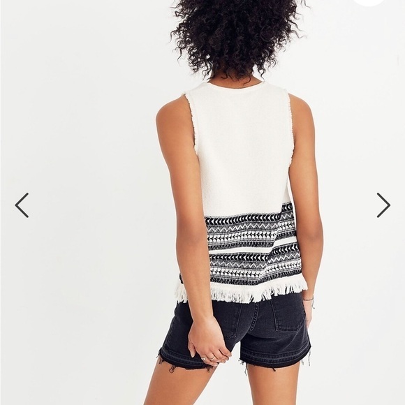 Madewell Villagrove Sweater Tank in Bright Ivory - Picture 2 of 7